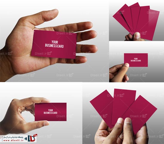 مجموعه 5 طرح موکاپ و پیش نمایش کارت ویزیت - شماره 7 Business Card Mockup