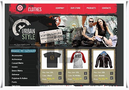 دانلود پروژه سایت آماده فلش با موضوع Store Clothes