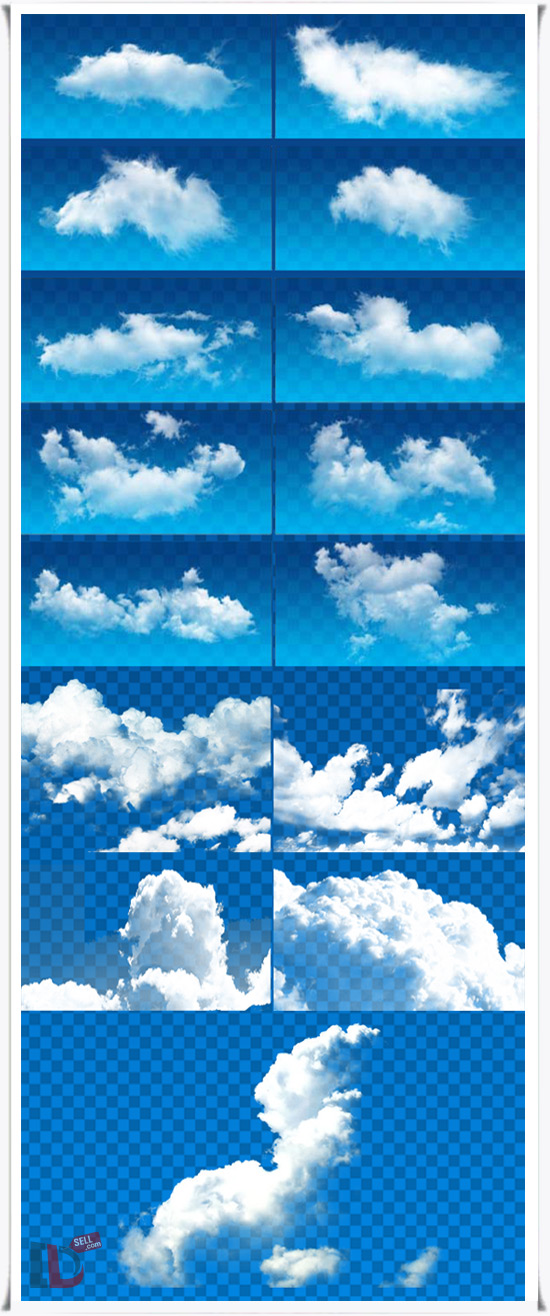 تصاویر باکیفیت از ابر برای طراحی بصورت لایه باز (PSD)