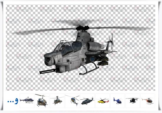 مجموعه فایل لایه باز هلیکوپتر با زمینه شفاف open layer Helicopter